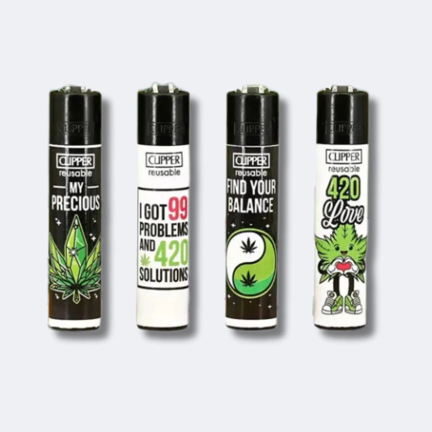 4er Clipper Feuerzeuge - Slogan 13