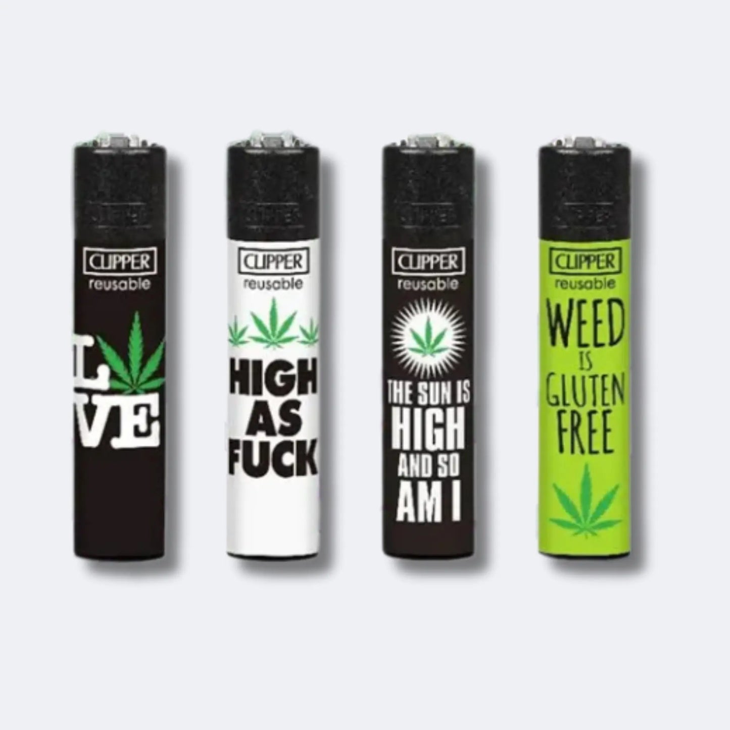 4er Clipper Feuerzeuge - Slogan 15