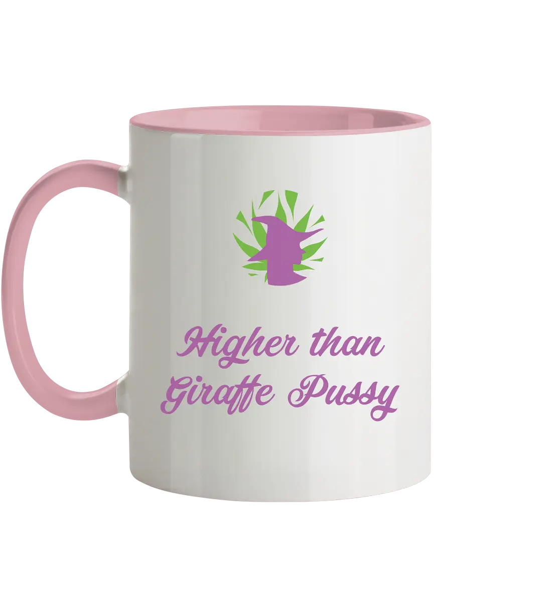 CBD Hexe Tasse "Higher than Giraffe Pussy" - Tasse zweifarbig
