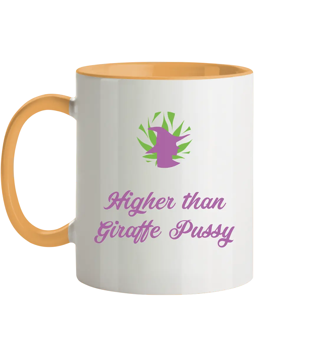 CBD Hexe Tasse "Higher than Giraffe Pussy" - Tasse zweifarbig