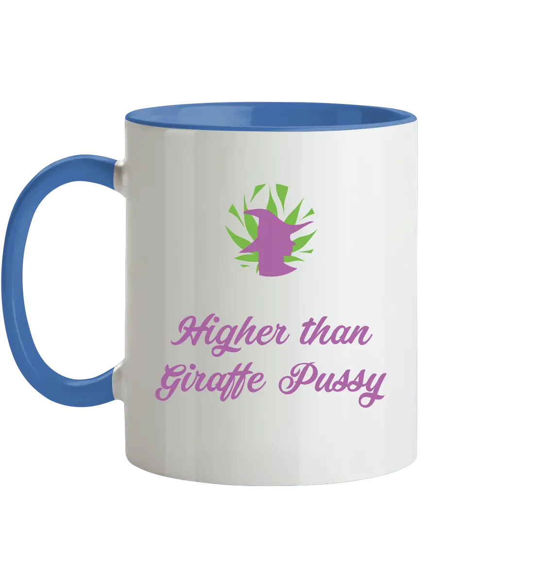 CBD Hexe Tasse "Higher than Giraffe Pussy" - Tasse zweifarbig