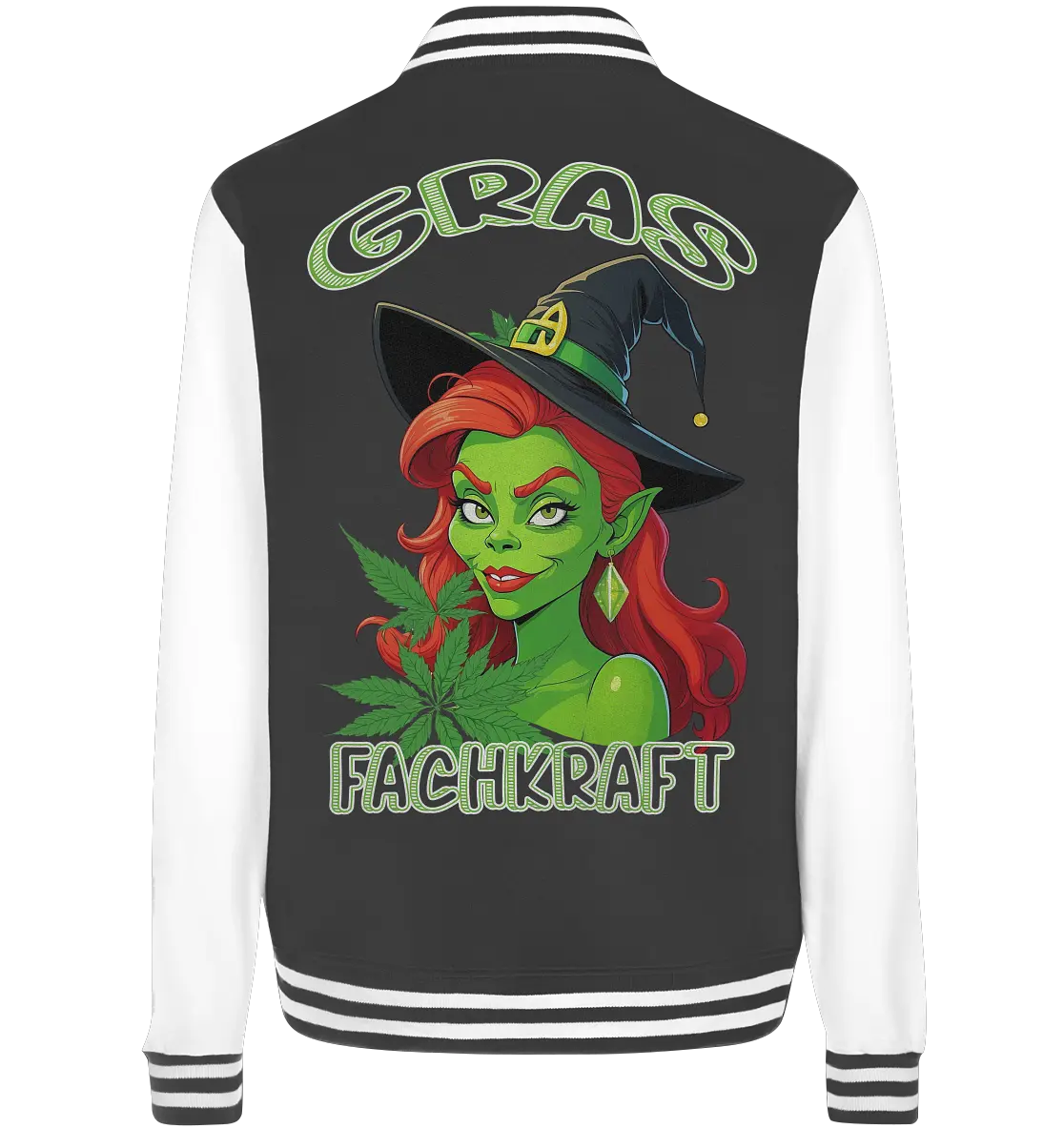 Gras Fachkraft Mrs. Grinch - College Jacket Black White