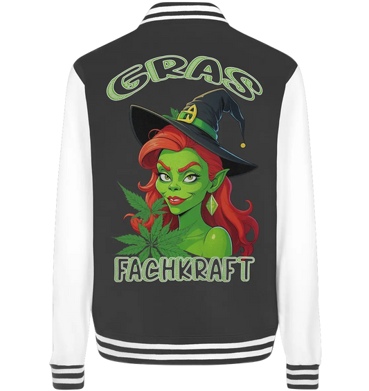 Gras Fachkraft Mrs. Grinch - College Jacket Black White