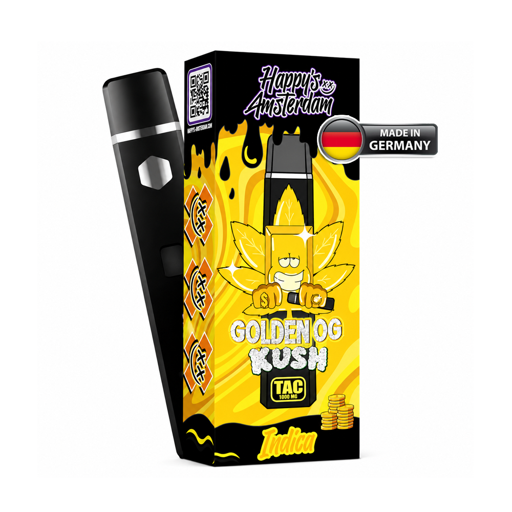Happy's Amsterdam TAC Vape Golden OG Kush | 1000 mg TAC | Indica