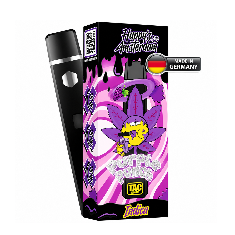 Happy's Amsterdam TAC Vape Purple Punch | 1000 mg TAC | Indica
