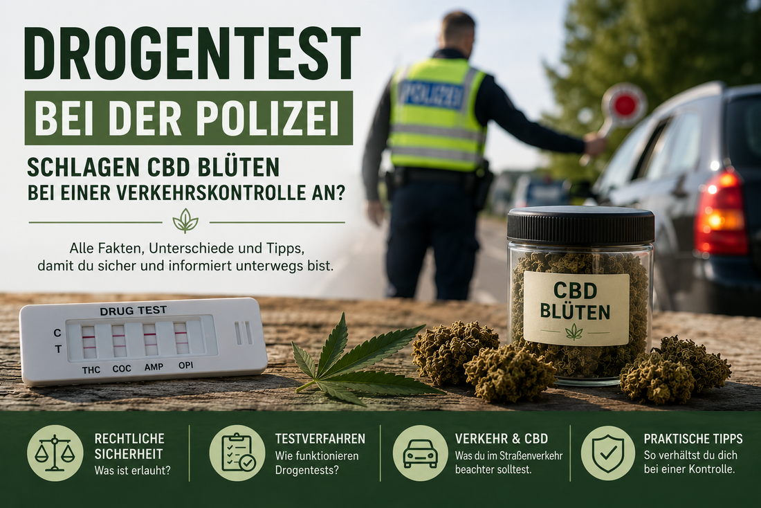Drogentest bei der Polizei – Schlagen CBD Blüten bei einer Verkehrskontrolle an?