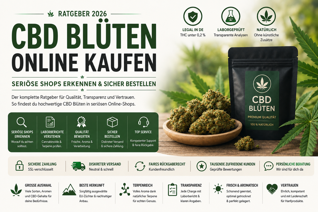 CBD Blüten online kaufen – Seriöse Shops erkennen