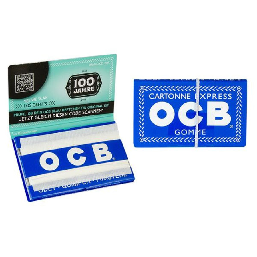 OCB Blue Kurz Rolling Papers mit Gummizug 100 Blatt
