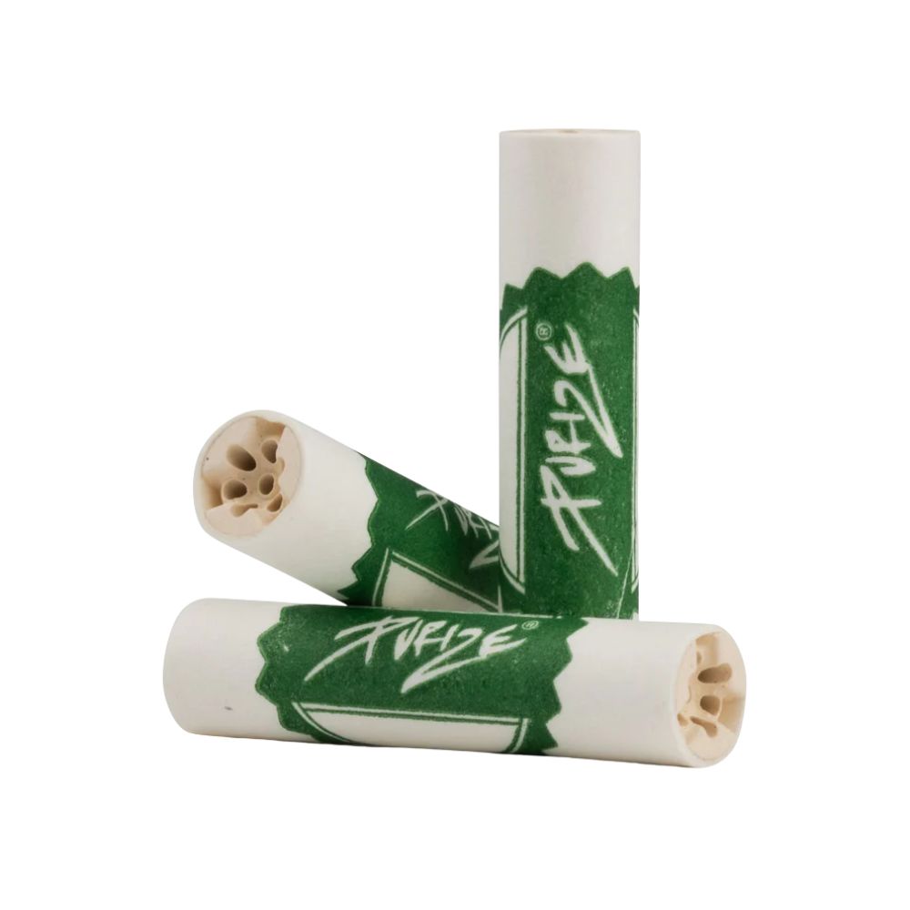 PURIZE Regular Size Aktivkohlefilter 9 mm – 50 Stück im PE-Beutel, Weiß