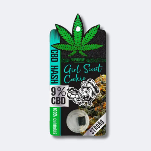 Produktbild von 9% CBD Hash "Girl Scout Cookie" 1g