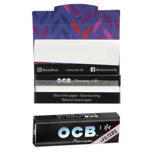 OCB Schwarz Premium 1¼ - 50 Blatt + Tips
