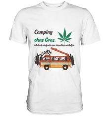 CBD Hexe T-Shirt "Camping" - Premium Shirt White