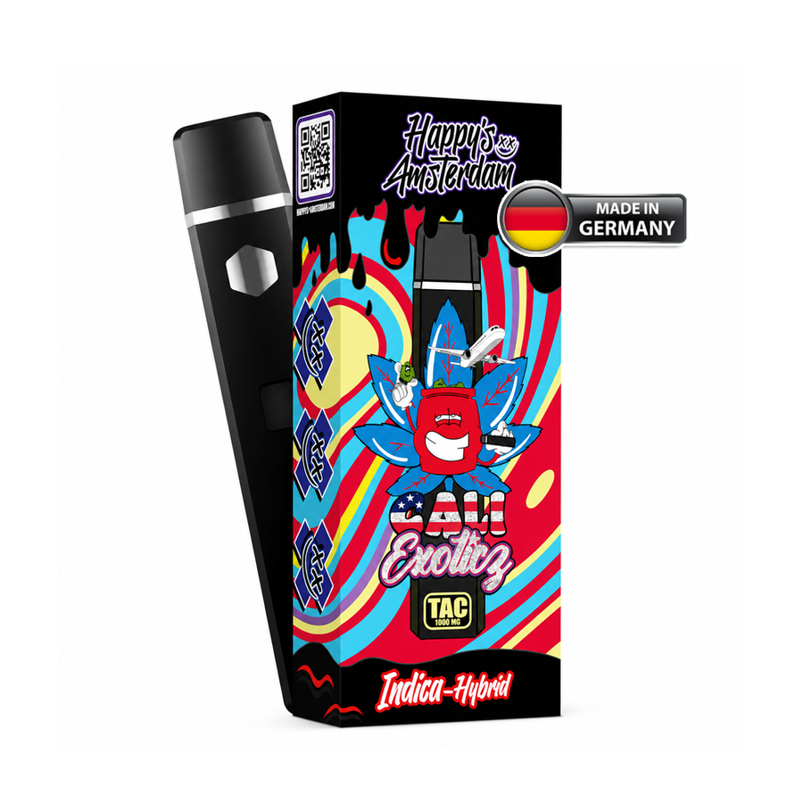 Happy's Amsterdam TAC Vape Cali Exoticz | 1000 mg TAC | Indica Hybrid