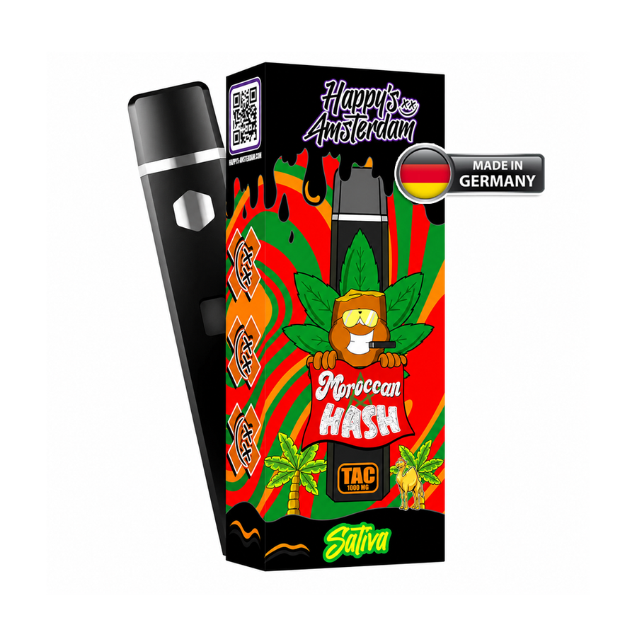 Happy's Amsterdam TAC Vape Moroccan Hash | 1000 mg TAC | Sativa