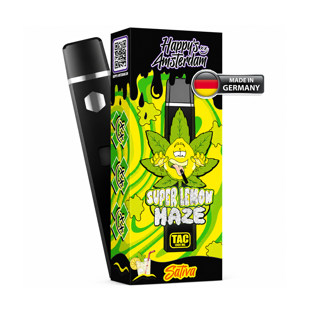 Happy's Amsterdam TAC Vape Super Lemon Haze | 1000 mg TAC | Sativa
