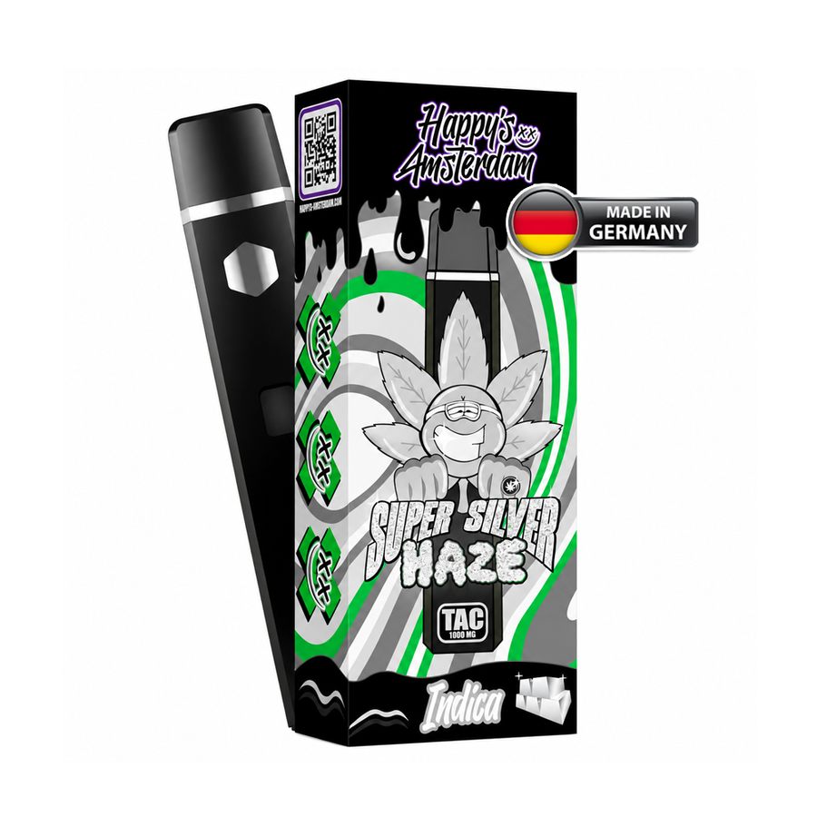 Happy's Amsterdam TAC Vape Super Silver Haze | 1000 mg TAC | Indica