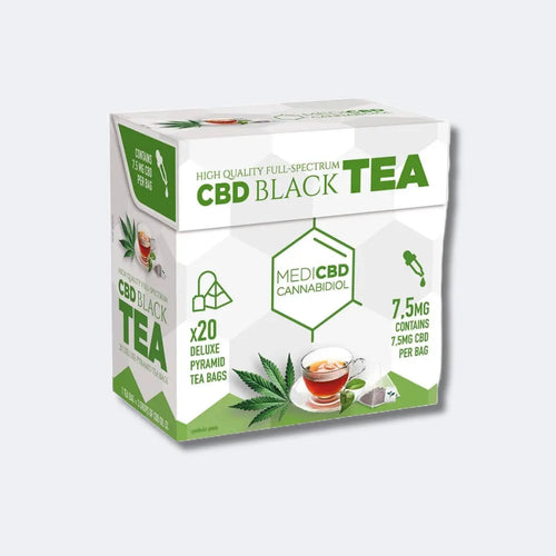 Produktbild von Medi Black CBD Tea - 7,5mg CBD pro Beutel