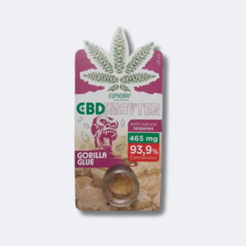 Produktbild von Euphoria Gorilla Glue 465 mg CBD Shatter/Kristalle